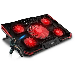 inca INC-611GMS Llaptop-Kühlpad 43,2 cm (17") 2200 RPM, Schwarz, Rot