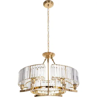 tooLight Pendellampe App789-6C Kristall Gold 6-Lichtquelle E14 83X83X34-114Cm - Gold