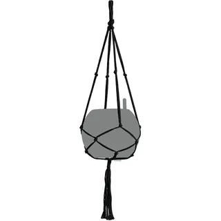 LECHUZA LECHUZA-Zubehör Makramee-Aufhängung Cotton Pure 90 schwarz aus Baumwolle, 13896