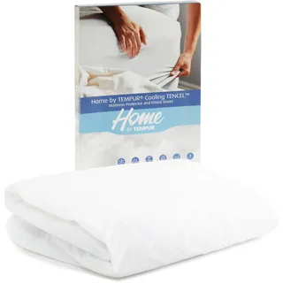 Tempur, Home BY TEMPUR Thermoregulierender Matratzenschoner, Super-King-Size-Bett, 180 x 200 cm, 2-in-1-Matratzenschoner und Spannbetttuch, kühlendes Tencel, Weiß