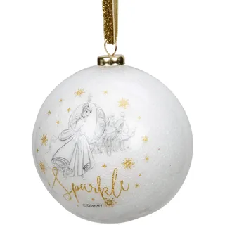 Disney 80mm Christbaumkugel Glitzer Sparkle - Prinzessin Cinderella Sparkle
