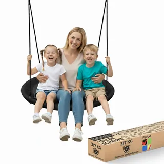 SereneLife Flying Fun Toy – Indoor/Outdoor Hängendes Schaukelspielzeug, Metall, Schwarz, Einheitsgröße