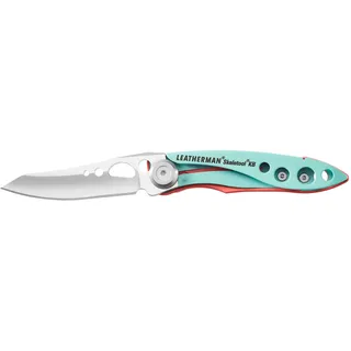Leatherman Skeletool KB - Taschenmesser mit Edelstahlklinge und Flaschenöffner - Blau/Pink
