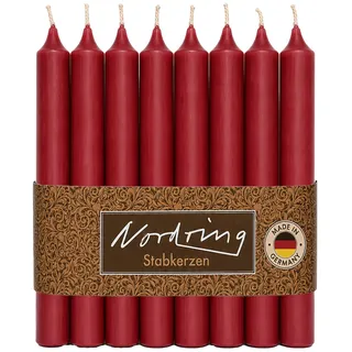 Nordring 8 Stabkerzen 2,2 x 18 cm rot