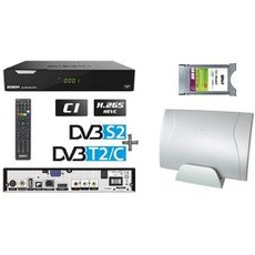 DVB-T Komplettset | Edision Receiver - Simpli Kombimodul (CI) - DVB-T Antenne