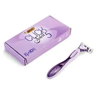 BIC Click 5 Soleil, Rasierer Damen, Nassrasierer mit 10 Wechselklingen mit je 5 Klingen, mit Aloe Vera & Vitamin E, aus recyceltem Material