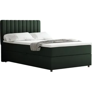 panda möbel Boxspringbett Everest, mit Topper - dunkelgrün