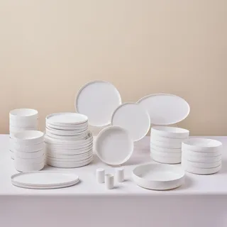 KARACA Earth Collection Matte Glaze Geschirrset 55-tlg. weiß