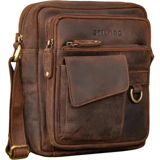 STILORD Ryan Crossbody Tasche Herren Leder Kleine Herrentasche zum Umhängen Vintage Ledertasche 9,7 Zoll iPad Tasche Messenger Bag Umhängetasche Echtleder Farbe:Veleta - braun