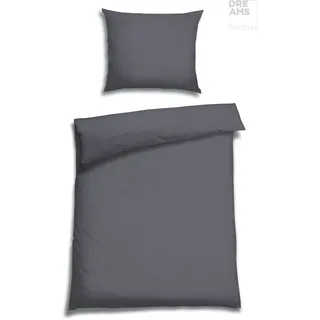 Florella Bettwäsche »Uni, Avance Soft-Seersucker, 100 % Baumwolle« 2 Stk. tlg., grau