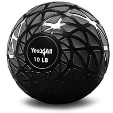 Yes4All NZQD Dynamische Slam Balls 4.5 kg, Schwarz, Medizinball für Kraft, Power und Training
