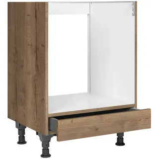 Nobilia Herdumbauschrank , Eiche dunkel , Holzwerkstoff , 1 Schubladen , einzeln stellbar , 60x87x56 cm , Blauer Engel, Pefc, Goldenes M, Made in Germany, DGM-Klimapakt , Zusatzausstattung erhältlich , Küchen, Küchenmöbel, Küchenschränke, Geräteumbauschränke