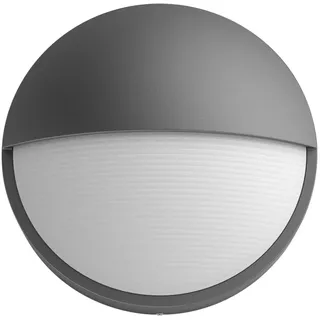 Philips Capricorn Außenwandleuchte, 700 lm, 2700 K, warmweißes Licht, IP44 wetterfest, langlebig, Aluminium, modernes Design, Anthrazit