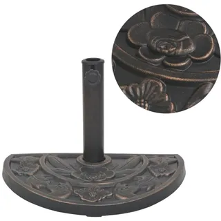 vidaXL Sonnenschirmständer Harz Halbrund Bronze 9 kg