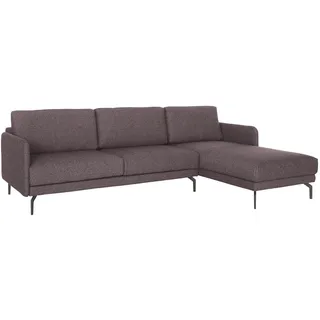 Creation BY ROLF BENZ Ecksofa »CR.450, Designecksofa, L-Form« Armlehne sehr schmal, Breite 274 cm, Alugussfuß Umbragrau, lila