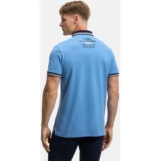 Camp David Poloshirt Cabo Verde Kurzarmshirt mit Polokragen - Hellblau