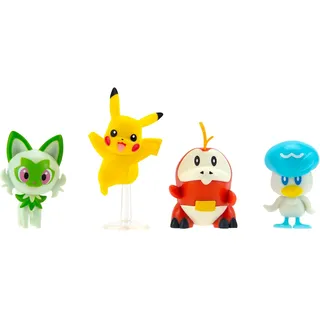 ak tronic Pokémon - Battle Figur 4er Pack Krokel, Felor, Kwaks & Pikachu Spielfigur