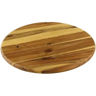 Homeware Drehplatte , Naturfarben , Holz , Robinie , massiv , rund , 3 cm , Geschirr, Tischkultur & Serviergeschirr, Servierplatten