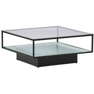VCM ebuy24 Couchtisch 90x90cm schwarz, Glas.