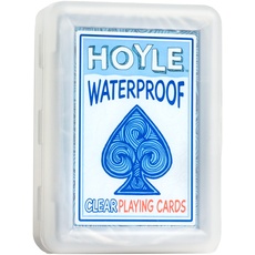 US Playing Card Company 1294 - Bicycle Spielkarten (54 Karten) - Plastik klar (rot-blau)