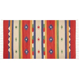 Beliani Alapars Kelimteppich 80 x 150 cm Mehrfarbig