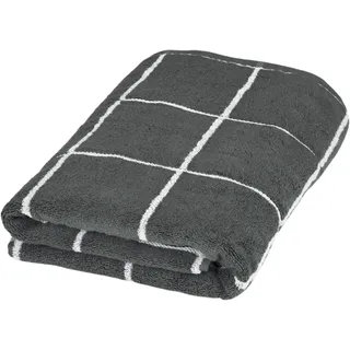 Ross Cashmere Überkaro Duschtuch 75 x 140 cm schwarz