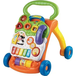 VTech Baby Spiel- und Laufwagen – Lauflernwagen mit regulierbarer Geschwindigkeit, Musik und abnehmbarem Spielboard – Für Kinder von 12-36 Monaten, Klein