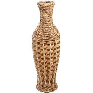 Alexandra House Living Bodenvase Braun, PVC, Naturfaser, 25 x 80 x 25 cm