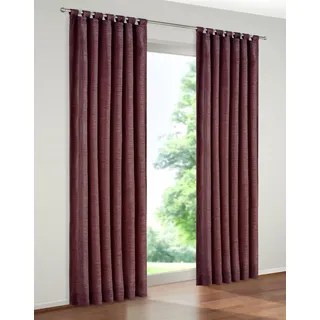 Vorhang WIRTH "Trondheim 328 g/m2" Gr. 6, lila (beere), B:132cm H:245cm, Chenille, Polyacryl, Gardinen, Vorhang