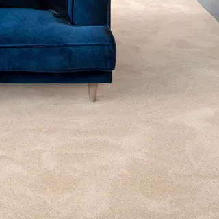 Teppichboden ANDIAMO "Levin, Velours, Made in Belgium", beige (hellbeige), B:500cm H:10mm L:700cm, Kunstfaser, Teppiche, Teppichboden, Uni Farben, Breite 400 cm oder 500 cm, weiche Qualität