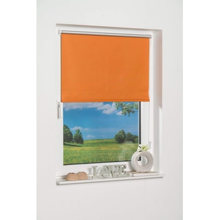 K-HOME Klemmfix-Minirollo 70150 (B:H) Orange Verdunklung, Stoff, 70 x 150 cm