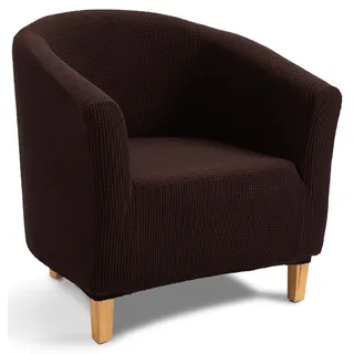 TIANSHU Sesselschoner Elastisch Sesselüberwurf, Modern Club Chair Stretch Sesselhusse, Universal Sofabezug für Einzelsofa, Bezug für Clubsessel (Schokolade)