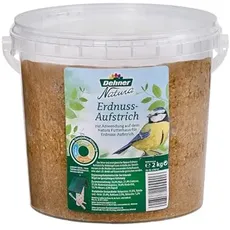 Dehner Natura Premium Wildvogelfutter, Erdnuss-Aufstrich, Erdnussbutter im Eimer, Ganzjahresfutter energiereich, hochwertiges Vogelfutter für Wildvögel, 2 kg