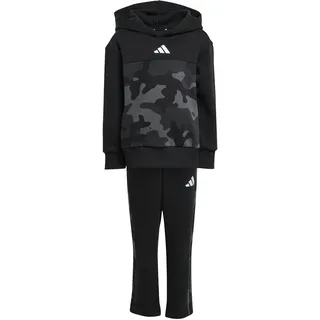 adidas Kinder Trainingsanzug LK CAMO FL SET JW2475 104 - Black/White - 104