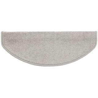 Esposa Stufenmatte , Silberfarben , Textil, Leder , Veloursleder , Uni , halbrund , 65x23.5 cm , Made in Germany , für Fußbodenheizung geeignet, rutschfest, pflegeleicht, strapazierfähig , Teppiche und Böden, Schmutzfangmatten, Stufenmatten