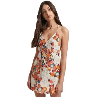 Superdry Vintage Mini Slip Halter ärmelloses Kleid - Kam Floral - M