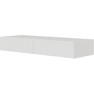 Selsey Veldio Wand-Schminktisch 110 cm mit Lamellenfront weiß,