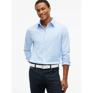 Tommy Hilfiger Ledergürtel "ADAN 3.5 cm breit EXT" Metalllogopatch, Einfachdornschnalle, th optic weiß