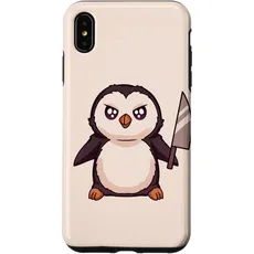 Hülle für iPhone XS Max Pinguin mit Messer