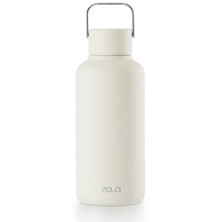 Equa Timeless Trinkflasche, Edelstahl, 600ml, BPA-frei, auslaufsicher, haltbar, multifunktional, Gebrochenes Weiß,