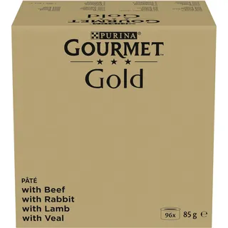 Purina Gourmet Gold Feine Pastete Rind, Lamm, Kaninchen 96 x 85 g