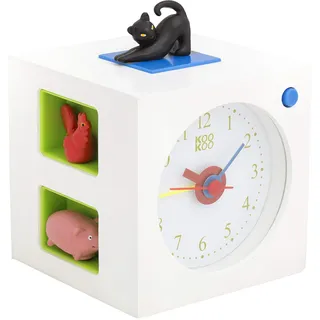 KOOKOO KidsAlarm Weiß, Kinderwecker mit 5 Bauernhoftieren und echten Aufnahmen