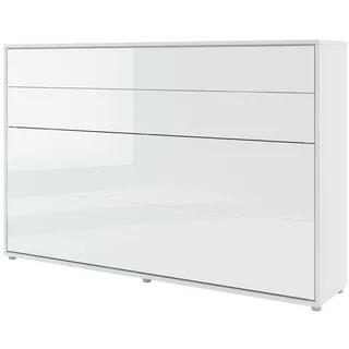 Mirjan24 Bed-Concept 120 x 200 cm Weiß Matt/Weiß Hochglanz