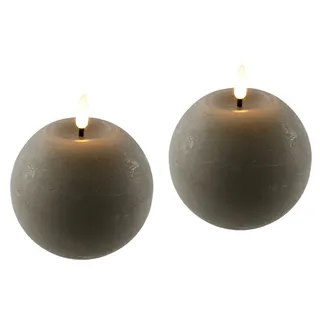 I.GE.A. LED Echtwachskerze 11 cm 2 St. grün