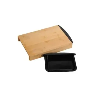 KESPER Schneidebrett mit Auffangschalen, Braun