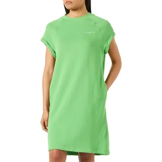 Tommy Hilfiger Damen T-Shirt Kleid 1985 mit Taschen, Grün (Spring Lime), XS