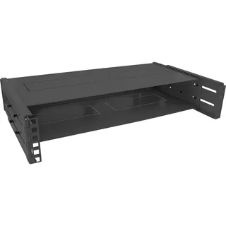InLine 19" Rack zur Wandmontage, 2HE, 24-40cm Tiefe, mit Abdeckung, schwarz
