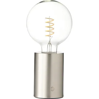 LED Akku Tischlampe Edison Style Glühbirne mit Glühdraht 2000mAh Touch Dimmer Stahl klare Birne