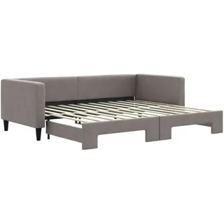 vidaXL Tagesbett Ausziehbar Taupe 90x200 cm Stoff - Taupe