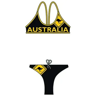 Turbo Australia Kangaroo Bikini - black / yellow - 9-10 Jahre